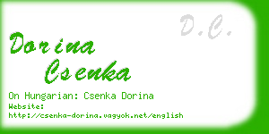 dorina csenka business card